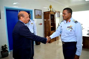 Lieutenant General Abd El Aziz Seif El Deen from Egypt storms NAF headquarters