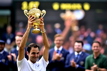 Video: Federer first man to win eight Wimbledon singles crowns