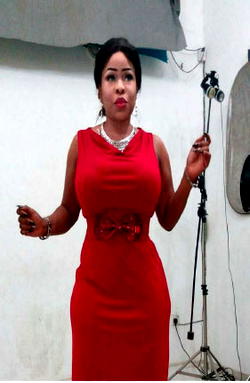 When Ferrari Okoro’s boobs got  in the way on set