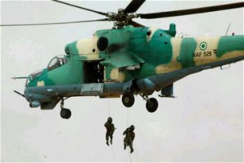 Breaking: Nigerian Air Force helicopter crashes into lagoon