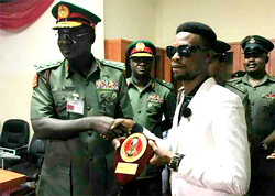 Nigerian Army honours comedian I Go Dye