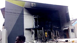 Photos: Tanker Drivers Go on Rampage in Apapa, Burn Banks