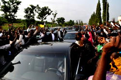 Photos: Jubilant Abuja residents celebrate Buhari’s return