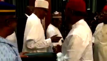 Video: You’re a favorite of the press, Buhari tells Okowa at Presidential Villa