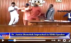 Video: Edo H/Assembly members fight dirty, kick, throw seats at each other