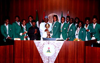 Buhari receives D’Tigress, gives N1m to each player