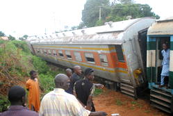 Photos: Derailed passenger-train