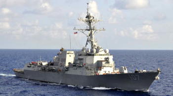 U.S. destroyer challenges China’s claims in South China Sea
