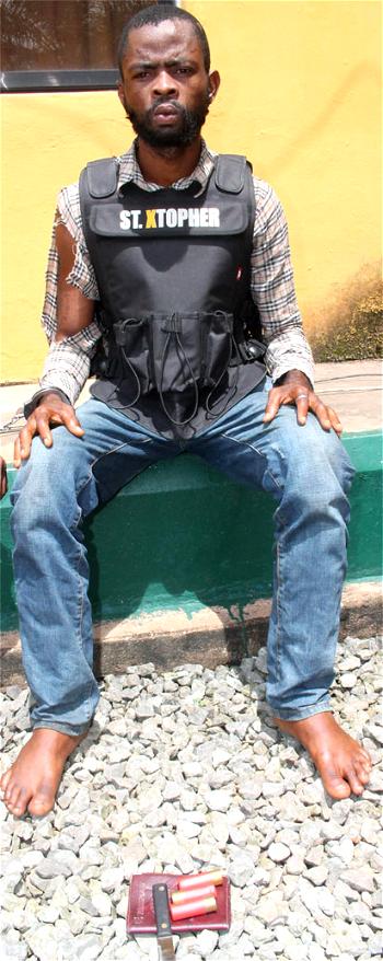 Suspected robber arrested with bullet proof vest in Aba