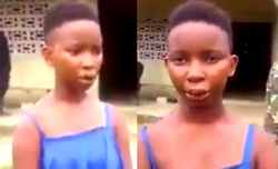 Graphic Video: Security personnels apprehend teenage girl from Imo with human head