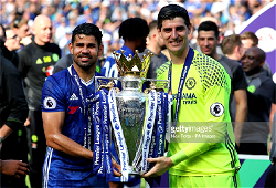 ‘He remains’- Courtois jokes about Costa’s inclusion in Chelsea squad