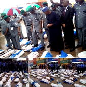 Photos: 1,100 pump action riffles seized by Customs in Lagos