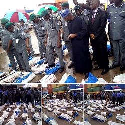 28 Customs officers detained over seized arms