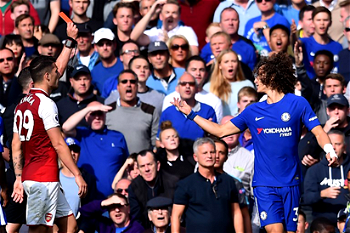 Chelsea’s David Luiz sent off in Arsenal stalemate