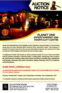 Planet One Entertainment and Hospitality centre for sale