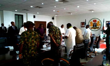 Breaking(Photos): South-East govs currently emergency meeting with army over IPOB, Op Python Dance