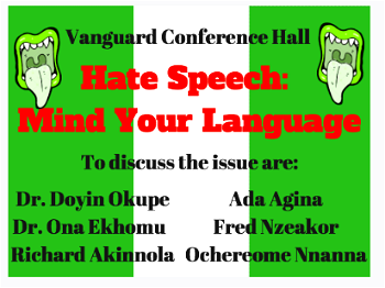 Vanguard Conference Hall on Hate Speech live today