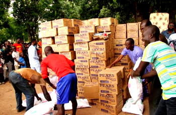 ODSG shares relief materials to community