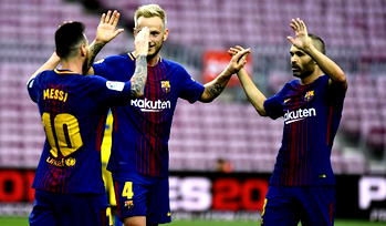 Barca win behind closed doors amid Catalonia clashes