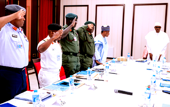 Buhari meets Service Chiefs over Boko Haram’s onslaught in Metele