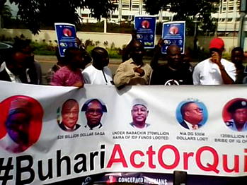 Charly Boy group protests Buhari’s alleged partial war on corruption
