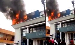 Video: EcoBank on fire