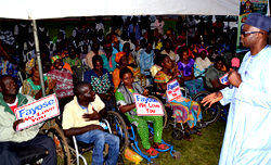 Photos:  Fayose kick starts 3rd anniversary with physically challenged