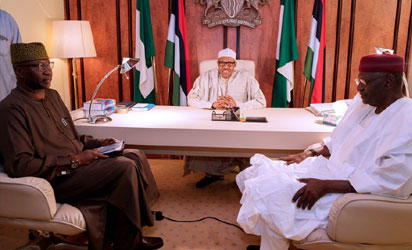 Buhari receives new SGF, Boss Mustapha at state House