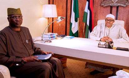 Buhari receives new SGF, Boss Mustapha at state House