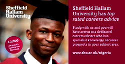 Meet representatives from Sheffield Hallam University UK offering a £3,000 discount to Nigerian students – we’re in Port Harcourt, Enugu & Lagos