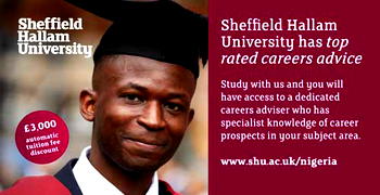 Meet representatives from Sheffield Hallam University UK offering a £3,000 discount to Nigerian students – we’re in Port Harcourt, Enugu & Lagos