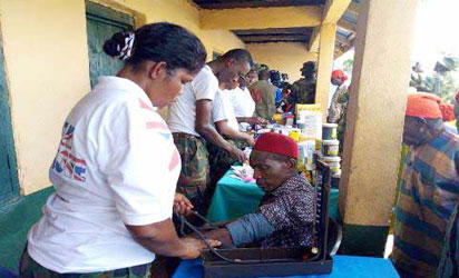 Army takes free medicare to war-torn C-River community