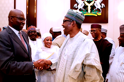 Photos: Buhari meets SGF Boss Mustapha at APC stakeholders meeting