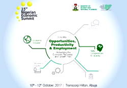 NES23 SUMMIT STARTS OCTOBER 10 – 12, 2017 AT TRANSCORP HILTON:  OPPORTUNITIES, PRODUCTIVITY & EMPLOYMENT TO ACTUALIZE THE ERGP