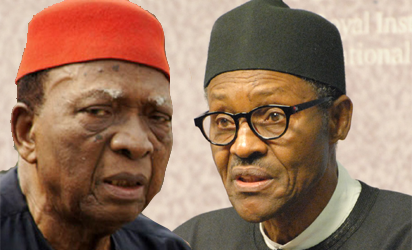 nwabueze Buhari …divisions tearing Nigeria apart caused by Buhari – Nwabueze