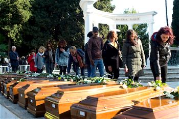 Italy buries 26 young Nigerians who died at Mediterranean