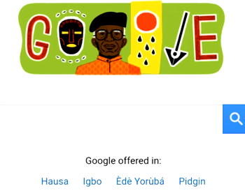 Google doodle honours Late Chinua Achebe
