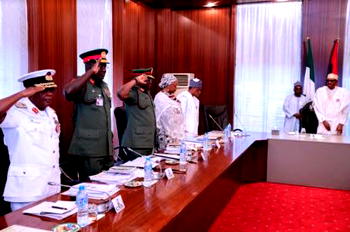 Photos:Buhari presides over Armed Forces Council meeting