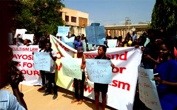Ekiti anti-cultism law: Students, youths stage solidarity rally for Fayose
