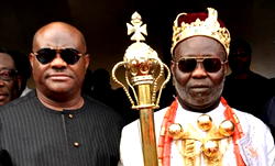Work for the sustenance of peace in Okrika, Wike tells King Ateke Tom