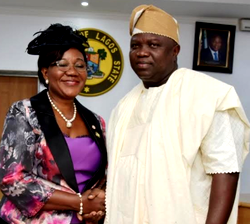 Ambode swears-in Lagos 20th Head Of Service, Adesoye