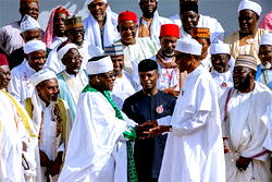 Photos: Buhari receives Leaders of Muslim faithful in the state house