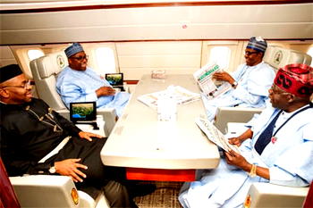 Tinubu, 2 govs others in Buhari’s entourage for EU/AU summit