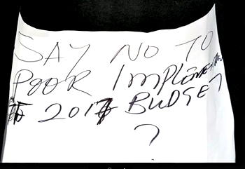 2018 budget presentation: How Executive sessions saved planned protest