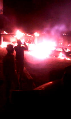 Photos: Youths allegedly set Sen. Saab Lafiaji’s house ablaze over alleged misrepresentation