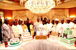 Photos: Happy Birthday, Mr. President,  Well wishers surprise Buhari