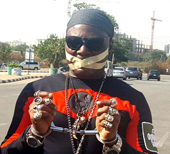 Photos: Charly Boy, others protest in handcuffs, chains over Libya slave trade