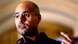 Libya says identified three suspects in killing of Gaddafi’s son