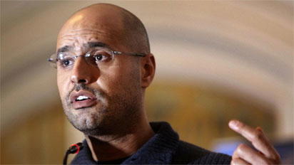 Libya says identified three suspects in killing of Gaddafi’s son