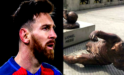 Messi’s statue in Argentina has its legs cut off